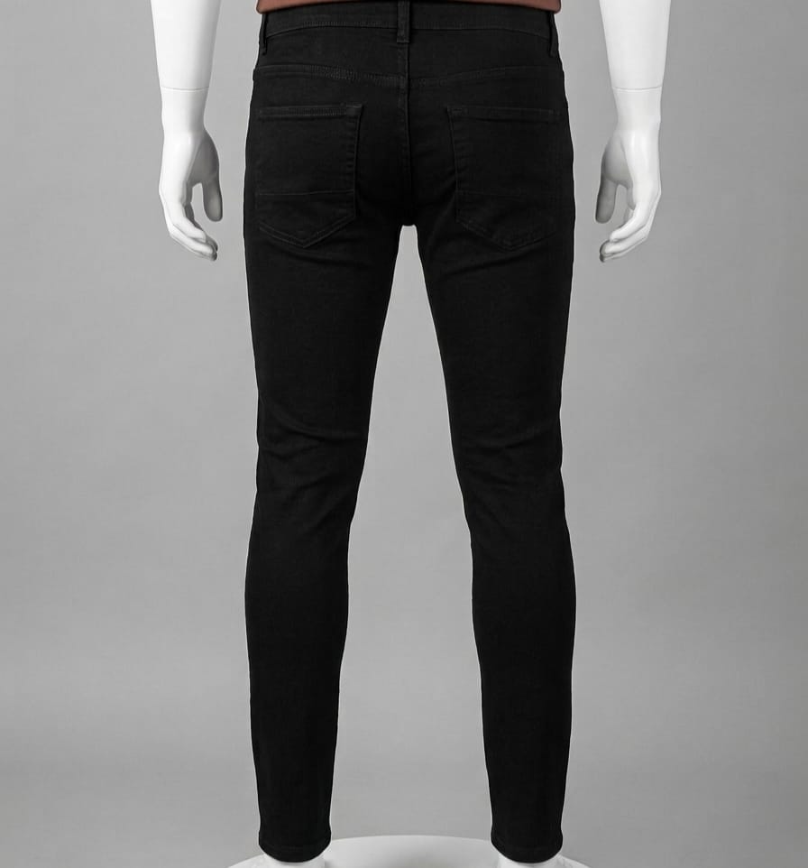 Men’s Black Skinny Fit Jeans – Premium Stretch Slim Fit Denim Pants for Men