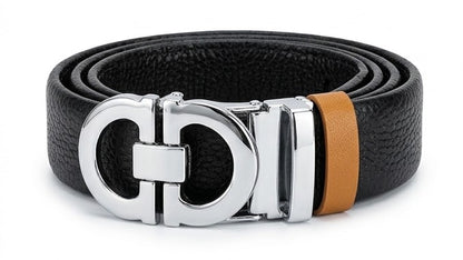Luxury Designer Automatic Buckle Black Leather Belt for Men – Premium Casual & Formal Belt