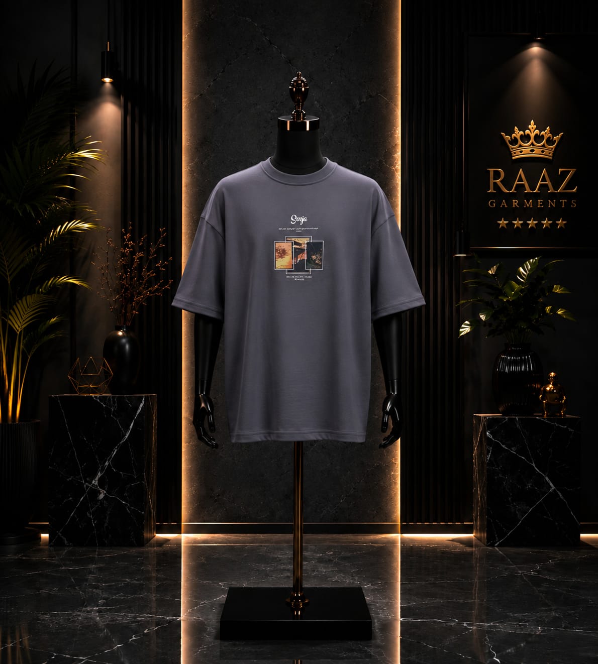 Premium Oversized Graphic T-Shirt for Men | Luxury Streetwear Casual Tee