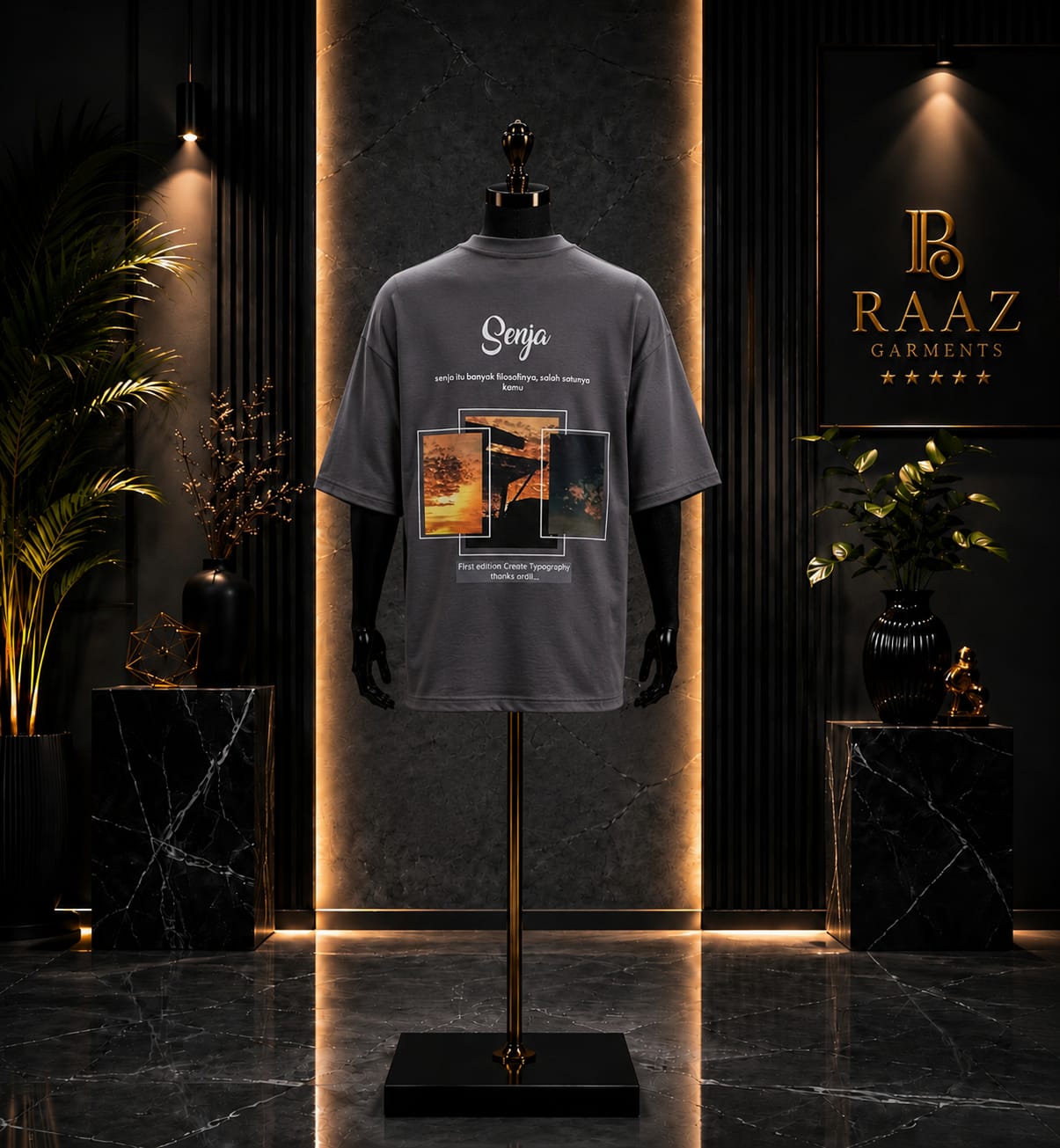 Premium Oversized Graphic T-Shirt for Men | Luxury Streetwear Casual Tee