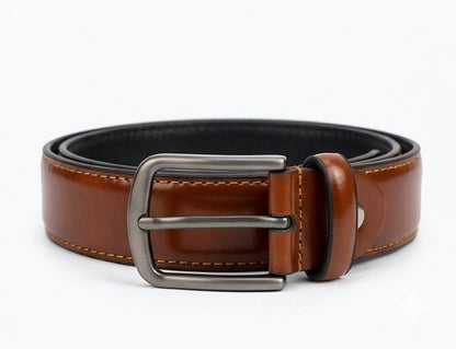 Leather Belt for Men – Stylish Casual & Formal Waist Belt Brown