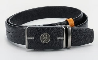 Luxury Automatic Buckle Black Leather Belt for Men – Premium Formal & Casual Belt