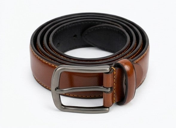 Leather Belt for Men – Stylish Casual & Formal Waist Belt Brown