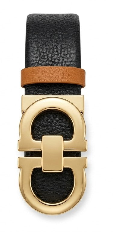 Luxury Gold Buckle Black Leather Belt for Men – Premium Designer Automatic Belt