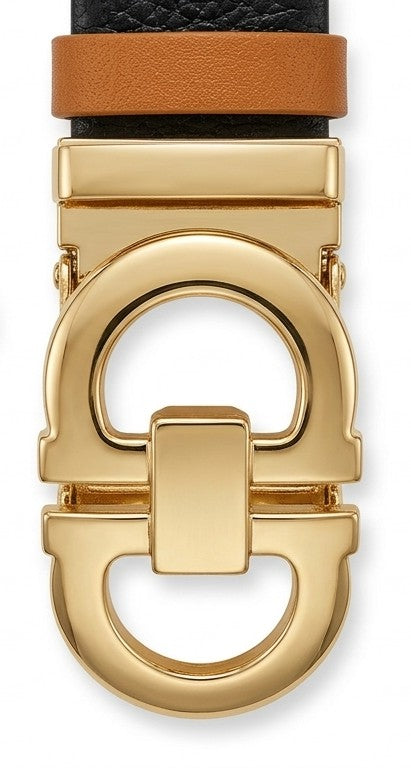 Luxury Gold Buckle Black Leather Belt for Men – Premium Designer Automatic Belt