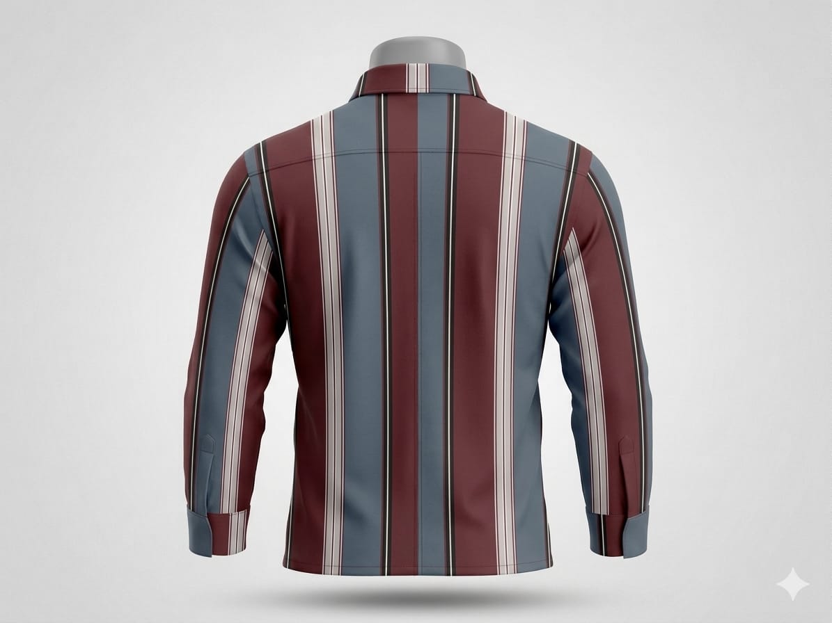 Men’s Premium Vertical Striped Casual Shirt – Modern Fit Full Sleeves