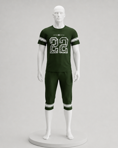 Men’s Black Sportswear Set – Printed NMen’s Black Sportswear Set