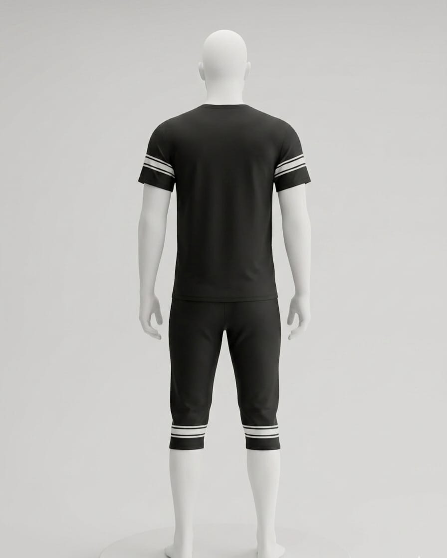 Men’s Black Sportswear Set – Printed NMen’s Black Sportswear Set