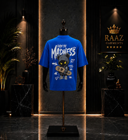 Enjoy The Madness Oversized Blue Graphic T-Shirt – Premium Streetwear Edition