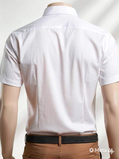 Half Sleeve Shirt with Golden Buttons