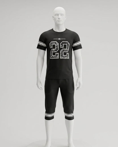 Men’s Black Sportswear Set – Printed NMen’s Black Sportswear Set